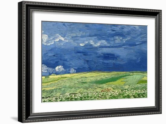 Wheatfield under Thunderclouds, 1890-Vincent van Gogh-Framed Giclee Print