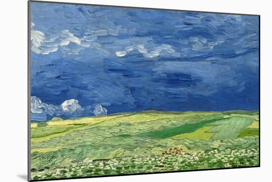 Wheatfield under Thunderclouds, 1890-Vincent van Gogh-Mounted Premium Giclee Print