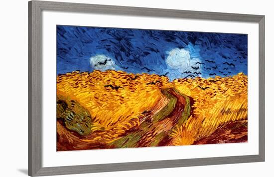 Wheatfield with Crows, c.1890-Vincent van Gogh-Framed Art Print