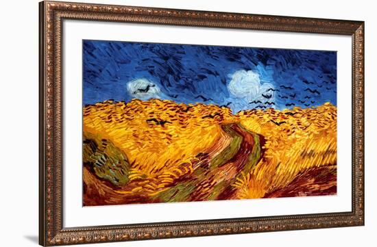 Wheatfield with Crows, c.1890-Vincent van Gogh-Framed Art Print