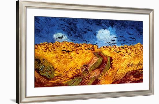 Wheatfield with Crows, c.1890-Vincent van Gogh-Framed Art Print