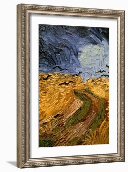 Wheatfield with Crows, (Detail) 1890-Vincent van Gogh-Framed Giclee Print