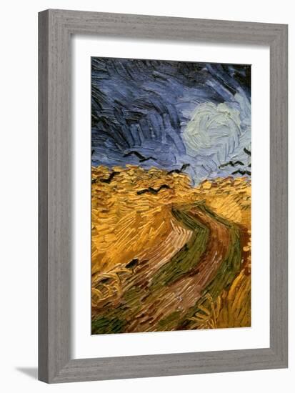 Wheatfield with Crows, (Detail) 1890-Vincent van Gogh-Framed Giclee Print