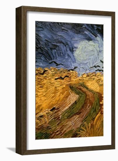 Wheatfield with Crows, (Detail) 1890-Vincent van Gogh-Framed Giclee Print