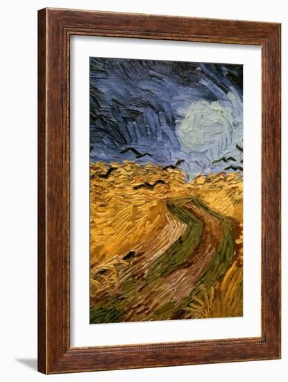 Wheatfield with Crows, (Detail) 1890-Vincent van Gogh-Framed Giclee Print