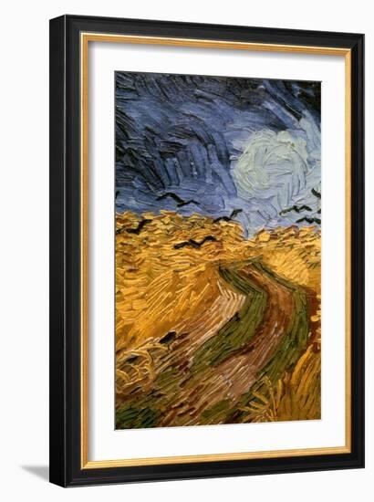 Wheatfield with Crows, (Detail) 1890-Vincent van Gogh-Framed Giclee Print