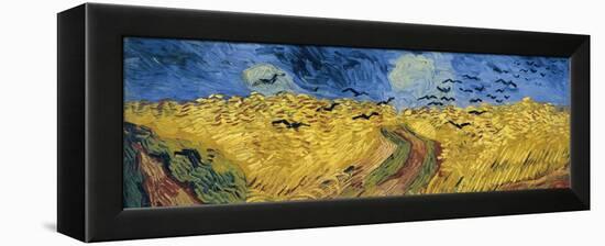 Wheatfield with Crows-Vincent van Gogh-Framed Premier Image Canvas