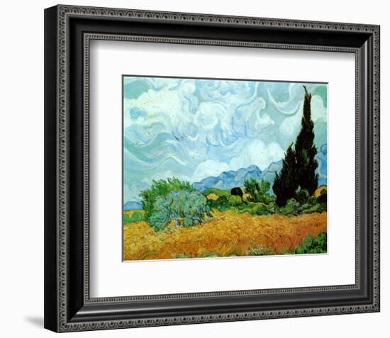 Wheatfield with Cypresses, c.1889-Vincent van Gogh-Framed Art Print