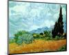 Wheatfield with Cypresses, c.1889-Vincent van Gogh-Mounted Art Print