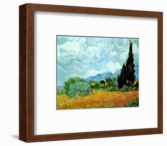 Wheatfield with Cypresses, c.1889-Vincent van Gogh-Framed Art Print