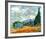 Wheatfield with Cypresses, c.1889-Vincent van Gogh-Framed Art Print