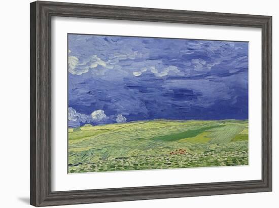 Wheatfields under Thunderclouds, 1890-Vincent van Gogh-Framed Giclee Print