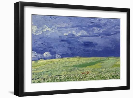 Wheatfields under Thunderclouds, 1890-Vincent van Gogh-Framed Giclee Print