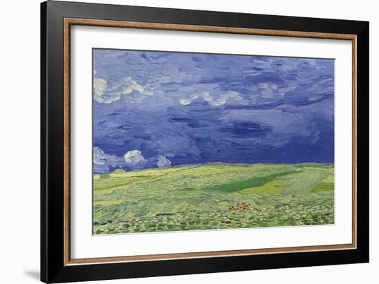 Wheatfields under Thunderclouds, 1890-Vincent van Gogh-Framed Giclee Print