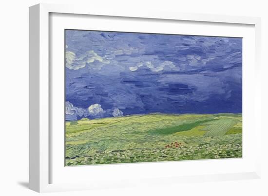 Wheatfields under Thunderclouds, 1890-Vincent van Gogh-Framed Giclee Print