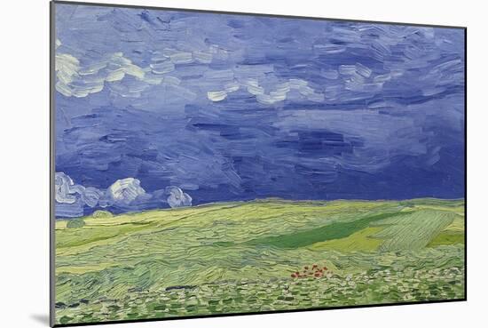 Wheatfields under Thunderclouds, 1890-Vincent van Gogh-Mounted Giclee Print