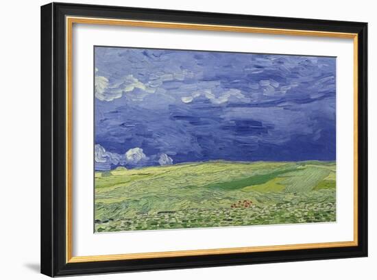 Wheatfields under Thunderclouds, 1890-Vincent van Gogh-Framed Giclee Print