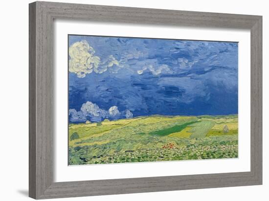 Wheatfields under Thunderclouds, 1890-Vincent van Gogh-Framed Giclee Print