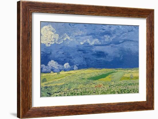 Wheatfields under Thunderclouds, 1890-Vincent van Gogh-Framed Giclee Print