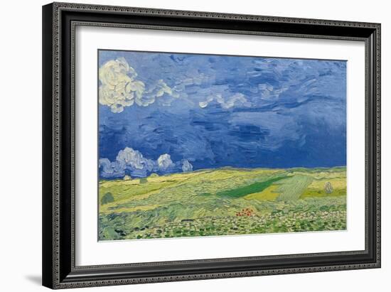 Wheatfields under Thunderclouds, 1890-Vincent van Gogh-Framed Giclee Print