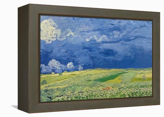 Wheatfields under Thunderclouds, 1890-Vincent van Gogh-Framed Premier Image Canvas