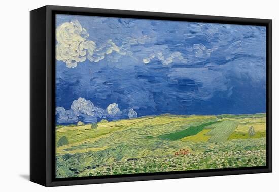 Wheatfields under Thunderclouds, 1890-Vincent van Gogh-Framed Premier Image Canvas