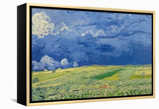 Wheatfields under Thunderclouds, 1890-Vincent van Gogh-Framed Premier Image Canvas