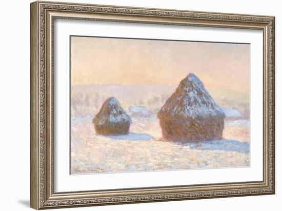 Wheatstacks, 1891-Claude Monet-Framed Giclee Print