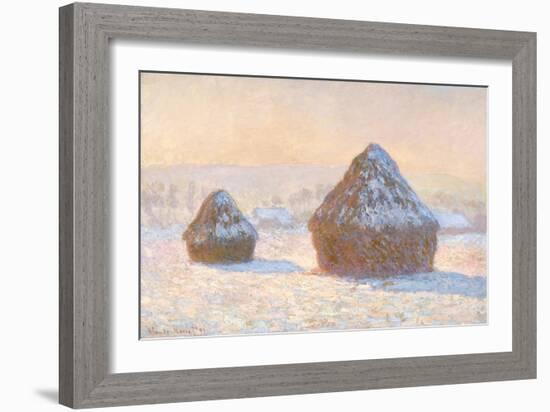 Wheatstacks, 1891-Claude Monet-Framed Giclee Print