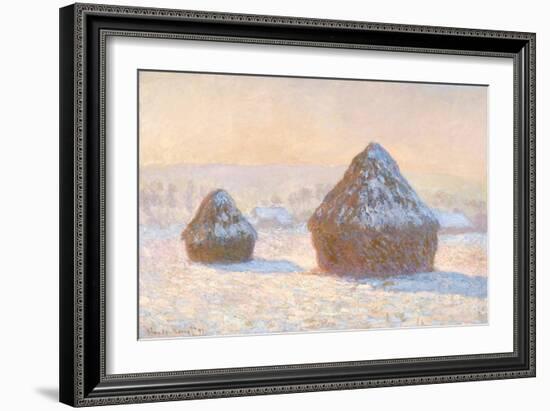 Wheatstacks, 1891-Claude Monet-Framed Giclee Print