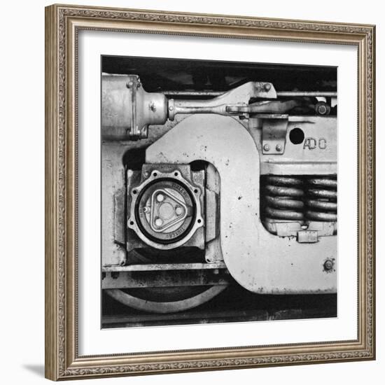 Wheel and brake of a railcar-Panoramic Images-Framed Photographic Print