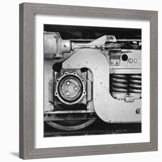 Wheel and brake of a railcar-Panoramic Images-Framed Photographic Print