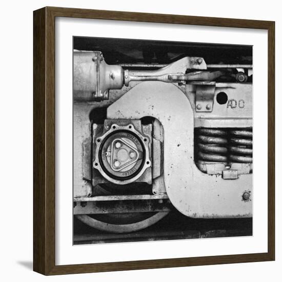 Wheel and brake of a railcar-Panoramic Images-Framed Photographic Print