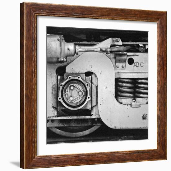 Wheel and brake of a railcar-Panoramic Images-Framed Photographic Print