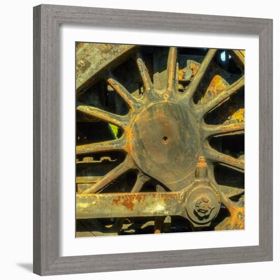 Wheel and driver of a railcar-Panoramic Images-Framed Photographic Print