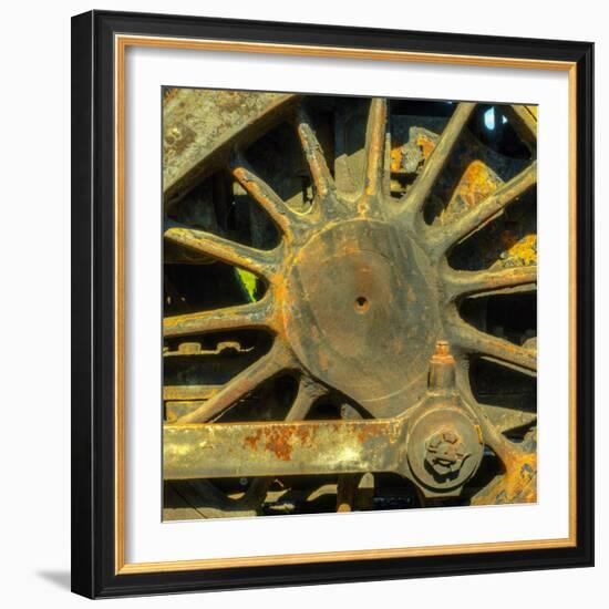 Wheel and driver of a railcar-Panoramic Images-Framed Photographic Print