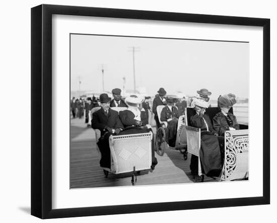 Wheel Chairs, Atlantic City, N.J.-null-Framed Photo