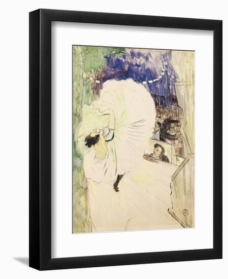 Wheel, Dancer on Stage-Henri de Toulouse-Lautrec-Framed Giclee Print