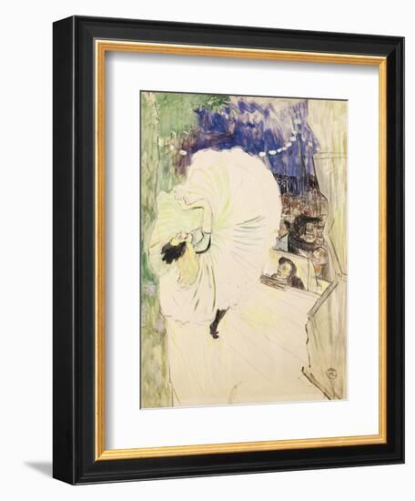 Wheel, Dancer on Stage-Henri de Toulouse-Lautrec-Framed Giclee Print