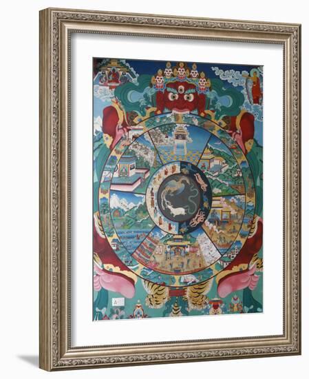 Wheel of Life, Kopan Monastery, Bhaktapur, Nepal, Asia-Godong-Framed Photographic Print