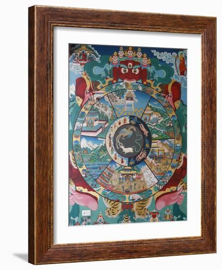 Wheel of Life, Kopan Monastery, Bhaktapur, Nepal, Asia-Godong-Framed Photographic Print