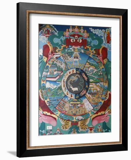 Wheel of Life, Kopan Monastery, Bhaktapur, Nepal, Asia-Godong-Framed Photographic Print