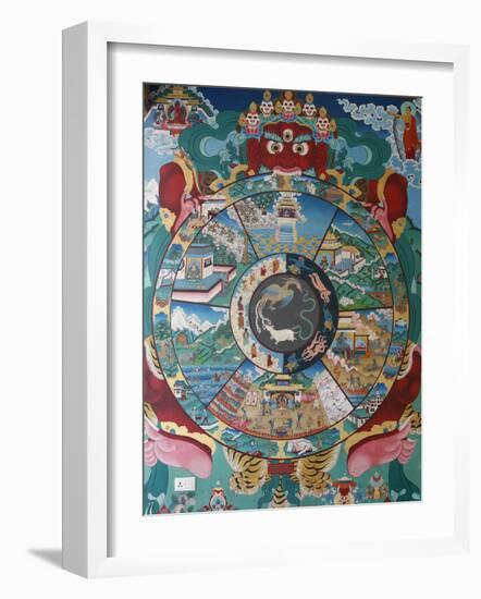 Wheel of Life, Kopan Monastery, Bhaktapur, Nepal, Asia-Godong-Framed Photographic Print