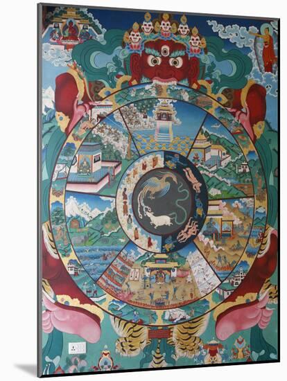 Wheel of Life, Kopan Monastery, Bhaktapur, Nepal, Asia-Godong-Mounted Photographic Print