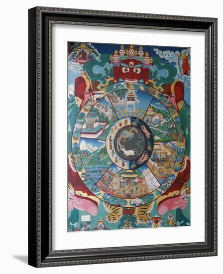 Wheel of Life, Kopan Monastery, Bhaktapur, Nepal, Asia-Godong-Framed Photographic Print