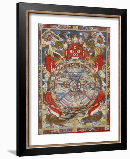 Wheel of Life, Kopan Monastery, Bhaktapur, Nepal, Asia-Godong-Framed Photographic Print