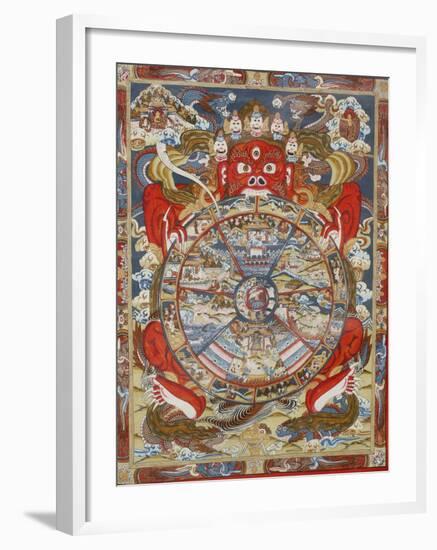 Wheel of Life, Kopan Monastery, Bhaktapur, Nepal, Asia-Godong-Framed Photographic Print