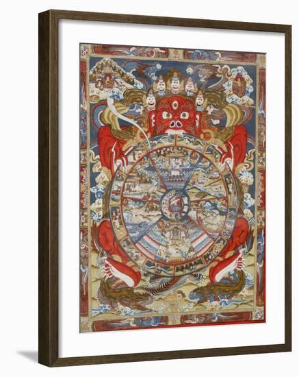 Wheel of Life, Kopan Monastery, Bhaktapur, Nepal, Asia-Godong-Framed Photographic Print