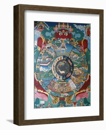 Wheel of Life, Kopan Monastery, Bhaktapur, Nepal, Asia-Godong-Framed Photographic Print