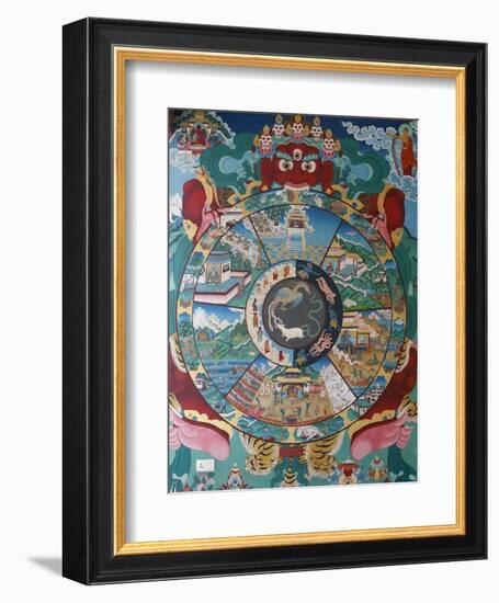 Wheel of Life, Kopan Monastery, Bhaktapur, Nepal, Asia-Godong-Framed Photographic Print